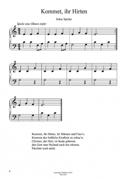 Weihnachtslieder für zwei Kinder - 14 vierhändige Klavierstücke