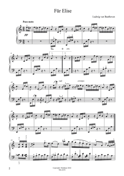 Beethoven, Ludwig van:  Für Elise