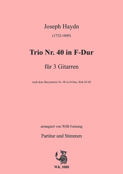 Haydn, Joseph - Trio Nr. 40 in F-Dur  für 3 Gitarren