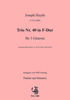 Haydn, Joseph - Trio Nr. 40 in F-Dur  für 3 Gitarren