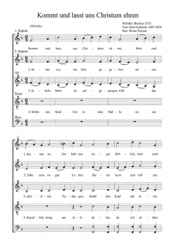 Kommt und lasst uns Christum ehren - Chor SATB a cappella