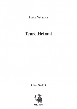 Teure Heimat - Chor SATB a cappella