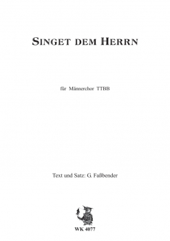 Singet dem Herrn - MCh. TTBB