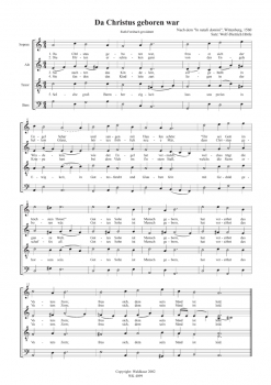 Da Christus geboren war - für gem. Chor SATB a cappella