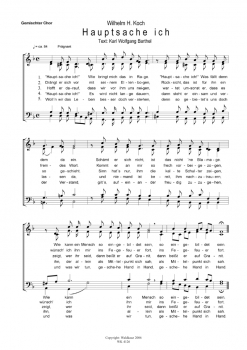 Hauptsache Ich - für Chor SATB a cappella