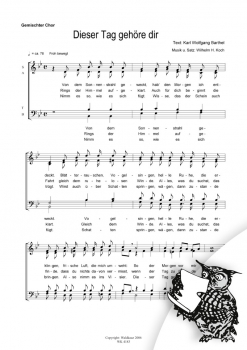 Dieser Tag gehöre dir - für Chor SATB a cappella