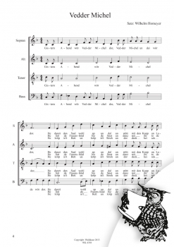 Fünf niederdeutsche Volkslieder - SATB