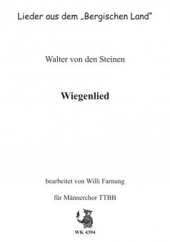 Wittkop, Kaspar - Wiegenlied - für Männerchor TTBB