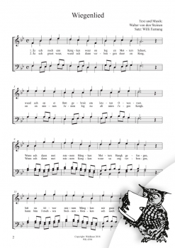 Wittkop, Kaspar - Wiegenlied - für Männerchor TTBB