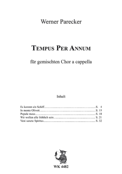 Tempus Per Annum, Vol. 1 - Geistliche Chorwerke für gem. Chor a cappella