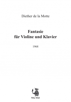 Fantasie für Violine und Klavier - 1968