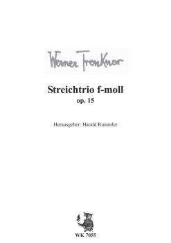 Streichtrio f-Moll op. 15 für Violine, Viola und Violoncello, Stimmensatz