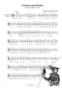 Christen und Heiden - Kleine Liedkantate auf Worte von Dietrich Bonhoeffer