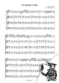 Lieder der Völker, Blockflötenquartette, Heft 20 - USA II
