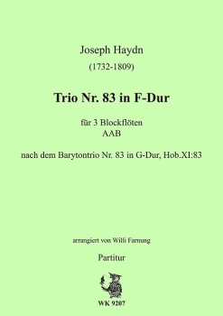 Haydn, Joseph - Trio Nr. 83 in F-Dur  für 3 Blockflöten (AAB)