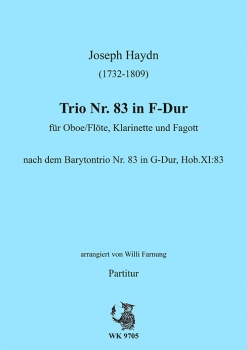 Haydn, Joseph - Trio Nr. 83 in F-Dur  für Oboe/Flöte, Klarinette und Fagott