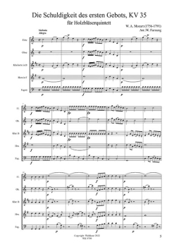 Mozart, Wolfgang Amadeus - Die Schuldigkeit des ersten Gebots, KV 35