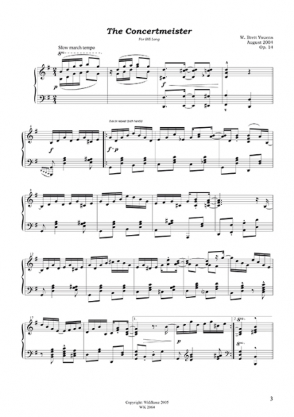 The Concertmeister, op. 14 - für Klavier solo