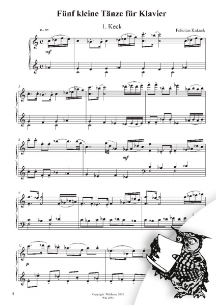 Fünf kleine Tänze für Klavier