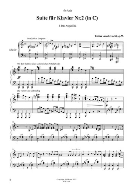 Suite für Klavier Nr. 2 in C opus 55