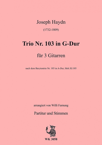 Haydn, Joseph - Trio Nr. 103 in G-Dur  für 3 Gitarren