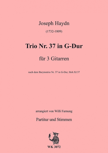 Haydn, Joseph - Trio Nr. 37 in G-Dur  für 3 Gitarren