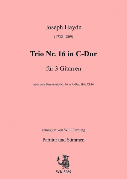 Haydn, Joseph - Trio Nr. 16 in C-Dur  für 3 Gitarren