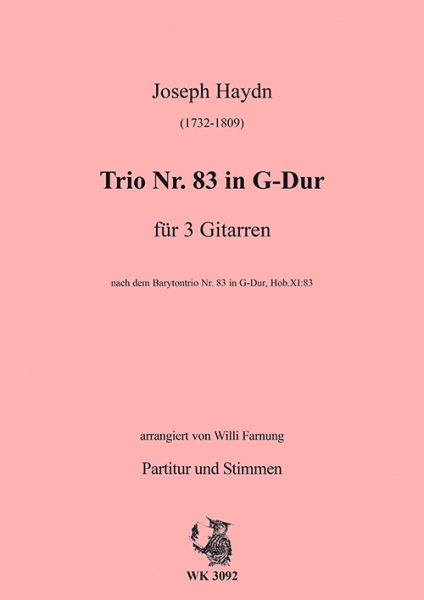 Haydn, Joseph - Trio Nr. 83 in G-Dur  für 3 Gitarren