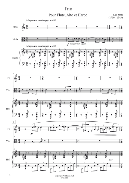 Trio für Flöte, Viola und Harfe