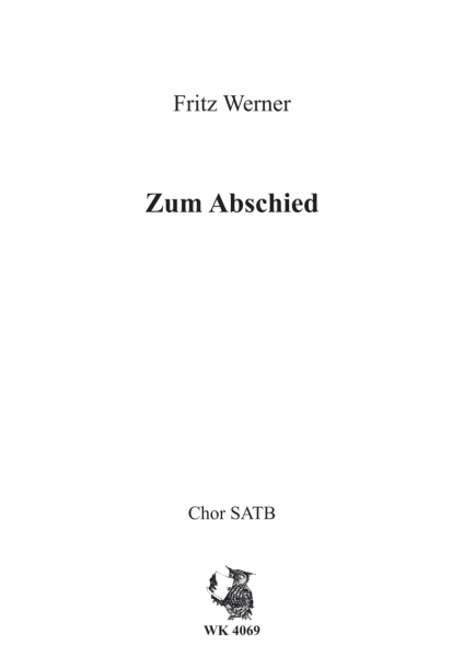 Zum Abschied - Chor SATB a cappella