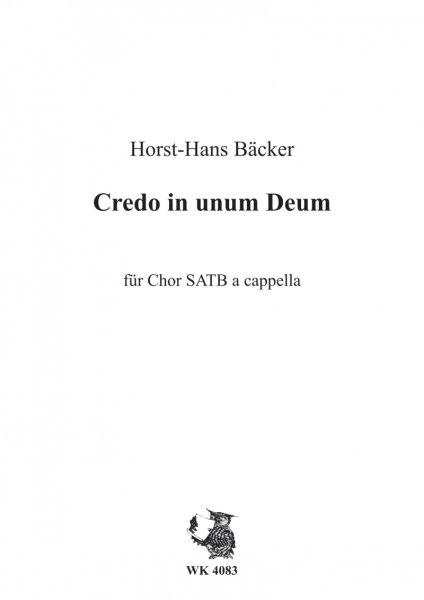 Credo in unum Deum - bearb. Für Chor SATB a cappella von Horst-Hans Bäcker