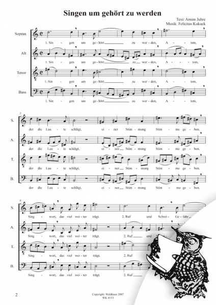 Singen, um gehört zu werden - für Chor SATB a cappella