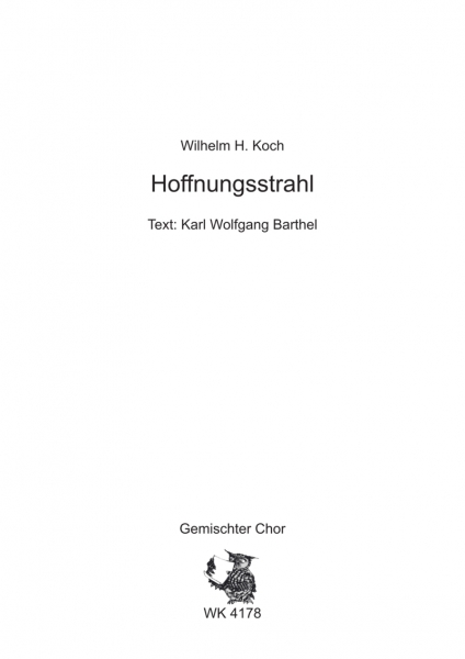 Hoffnungsstrahl - für Chor SATB a cappella