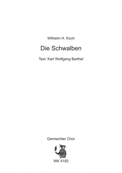 Die Schwalben - für Chor SATB a cappella