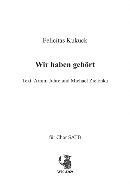 Wir haben gehört - Weihnachtslied für Chor SATB a cappella