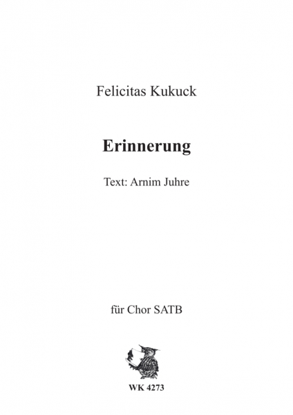 Erinnerung - Weihnachtslied für Chor SATB a cappella