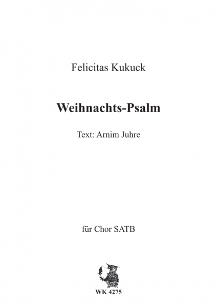 Weihnachtspsalm - Weihnachtslied für Chor SATB a cappella