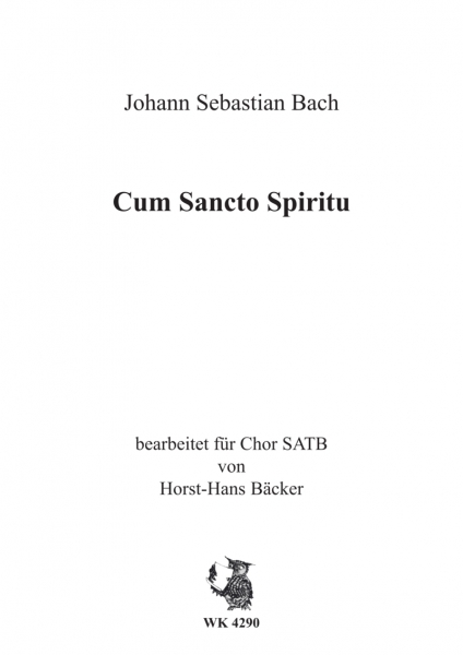 Cum Sancto Spiritu  -  SATB     Johann Sebastian Bach