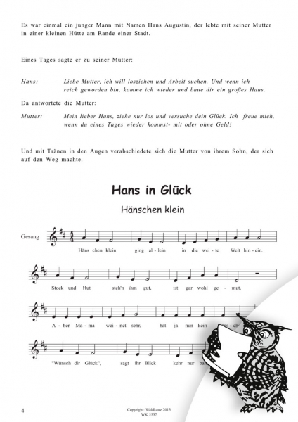 Hans im Glück  - Musikalisches Märchen für 3 Sprecher und Kinderorchester