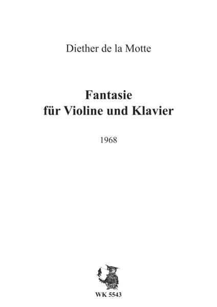 Fantasie für Violine und Klavier - 1968