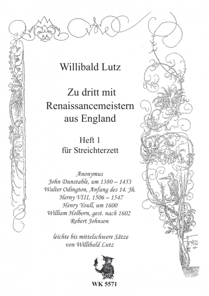 Zu dritt mit Renaissancemeistern aus England - Heft 1 - für Streicher-Terzett