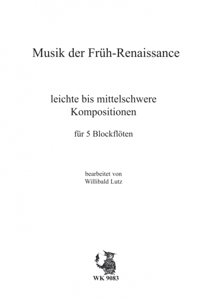 Musik der Frührenaissance - für 5 Blockflöten SSATB