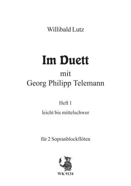 Im Duett mit Georg Philipp Telemann Heft 1 - für 2 Sopranblockflöten