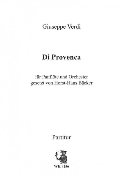 Verfi, G.: Di Provenca - für Panflöte und Orchester