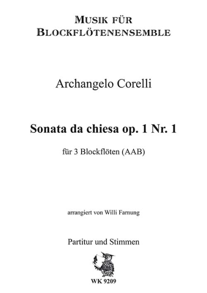 Farnung, Willi: Corelli, A.:- Sonata da chiesa op.1 Nr. 1 - für 3 Blockflöten
