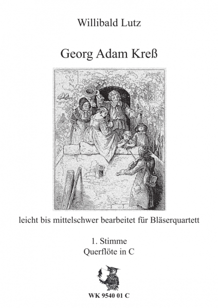 Georg Adam Kreß - für Bläser-Quartett - 1. Stimme - Querflöte in C