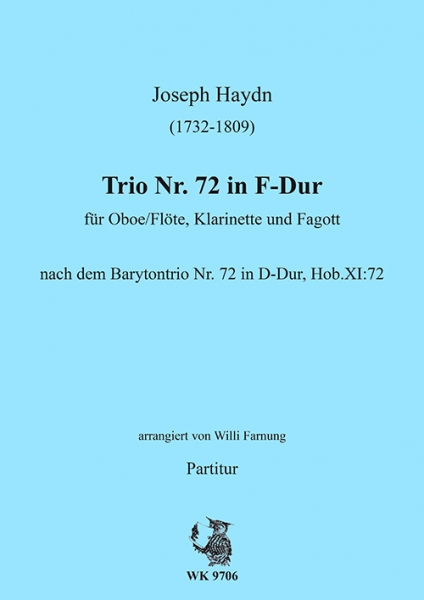 Haydn, Joseph - Trio Nr. 72 in F-Dur für Oboe/Flöte, Klarinette und Fagott