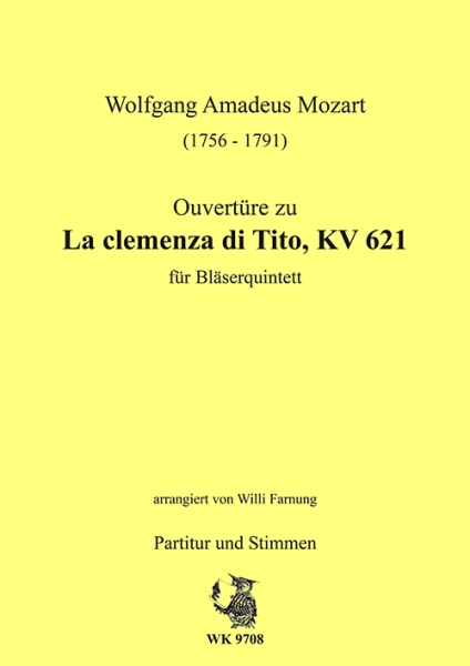 Mozart - Ouvertüre zu La clemenza di Tito - für Bläserquintett