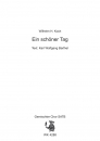 Ein schöner Tag - für Chor SATB