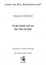 Wittkop, Kaspar - Geän denk ech an die Tiet teröck - für Männerchor TTBB